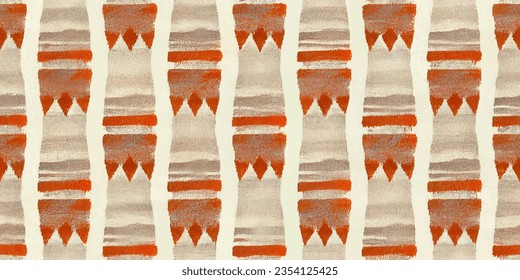 Motif ethnic handmade beautiful Ikat art.Ikat ethnic tribal, boho colors  seamless wallpaper. Ethnic Ikat abstract background art.Illustration for greeting cards, printing and other design project.