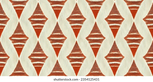 Motif ethnic handmade beautiful Ikat art.Ikat ethnic tribal, boho colors  seamless wallpaper. Ethnic Ikat abstract background art.Illustration for greeting cards, printing and other design project.