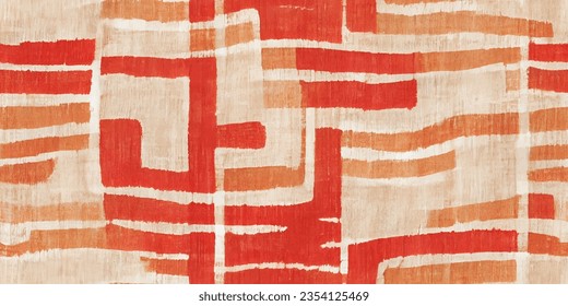 Motif ethnic handmade beautiful Ikat art.Ikat ethnic tribal, boho colors  seamless wallpaper. Ethnic Ikat abstract background art.Illustration for greeting cards, printing and other design project.