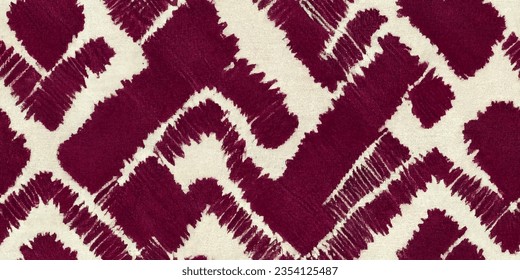 Motif ethnic handmade beautiful Ikat art.Ikat ethnic tribal, boho colors  seamless wallpaper. Ethnic Ikat abstract background art.Illustration for greeting cards, printing and other design project.