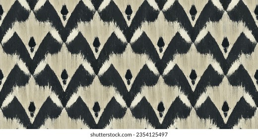 Motif ethnic handmade beautiful Ikat art.Ikat ethnic tribal, boho colors  seamless wallpaper. Ethnic Ikat abstract background art.Illustration for greeting cards, printing and other design project.