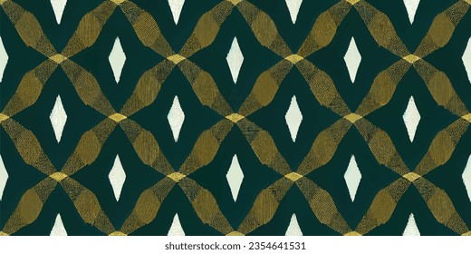 Motif ethnic handmade beautiful Ikat art.Ikat ethnic tribal, boho colors  seamless wallpaper. Ethnic Ikat abstract background art.Illustration for greeting cards, printing and other design project.