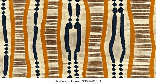 Motif ethnic handmade beautiful Ikat art.Ikat ethnic tribal, boho colors  seamless wallpaper. Ethnic Ikat abstract background art.Illustration for greeting cards, printing and other design project.