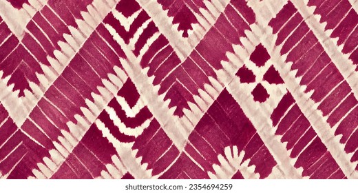 Motif ethnic handmade beautiful Ikat art.Ikat ethnic tribal, boho colors  seamless wallpaper. Ethnic Ikat abstract background art.Illustration for greeting cards, printing and other design project.