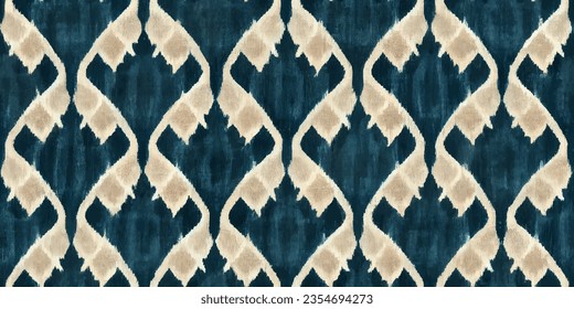 Motif ethnic handmade beautiful Ikat art.Ikat ethnic tribal, boho colors  seamless wallpaper. Ethnic Ikat abstract background art.Illustration for greeting cards, printing and other design project.