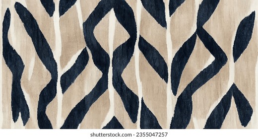 Motif ethnic handmade beautiful Ikat art.Ikat ethnic tribal, boho colors  seamless wallpaper. Ethnic Ikat abstract background art.Illustration for greeting cards, printing and other design project.