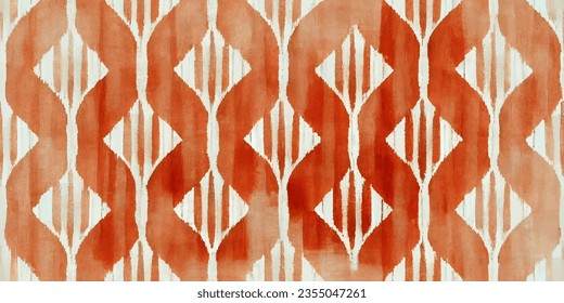 Motif ethnic handmade beautiful Ikat art.Ikat ethnic tribal, boho colors  seamless wallpaper. Ethnic Ikat abstract background art.Illustration for greeting cards, printing and other design project.