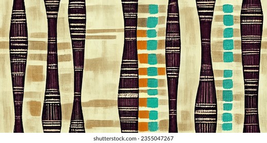 Motif ethnic handmade beautiful Ikat art.Ikat ethnic tribal, boho colors  seamless wallpaper. Ethnic Ikat abstract background art.Illustration for greeting cards, printing and other design project.