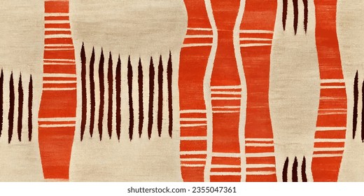 Motif ethnic handmade beautiful Ikat art.Ikat ethnic tribal, boho colors  seamless wallpaper. Ethnic Ikat abstract background art.Illustration for greeting cards, printing and other design project.