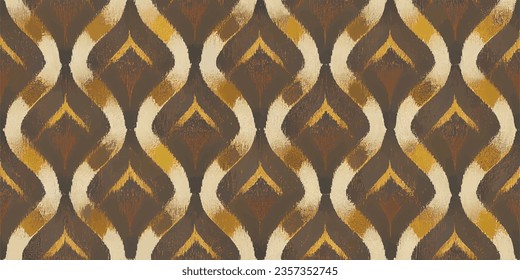 Motif ethnic handmade beautiful Ikat art.Ikat ethnic tribal, boho colors  seamless wallpaper. Ethnic Ikat abstract background art.Illustration for greeting cards, printing and other design project.