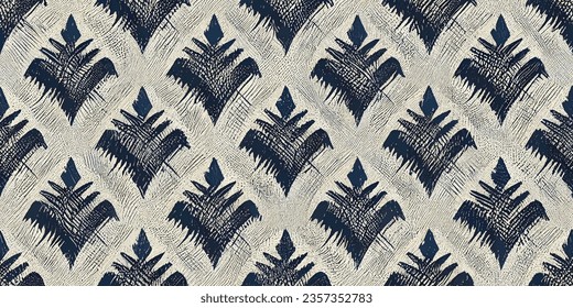 Motif ethnic handmade beautiful Ikat art.Ikat ethnic tribal, boho colors  seamless wallpaper. Ethnic Ikat abstract background art.Illustration for greeting cards, printing and other design project.