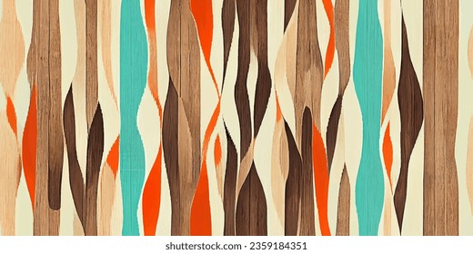 Motif ethnic handmade beautiful Ikat art.Ikat ethnic tribal, boho colors  seamless wallpaper. Ethnic Ikat abstract background art.Illustration for greeting cards, printing and other design project.