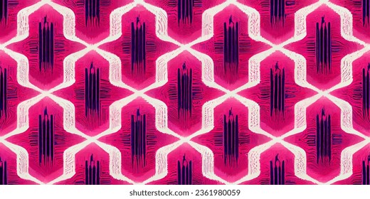Motif ethnic handmade beautiful Ikat art.Ikat ethnic tribal, boho colors  seamless wallpaper. Ethnic Ikat abstract background art.Illustration for greeting cards, printing and other design project.