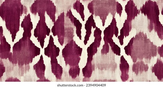 Motif ethnic handmade beautiful Ikat art.Ikat ethnic tribal, boho colors seamless wallpaper. Ethnic Ikat abstract background art.Illustration for greeting cards, printing and other design project.