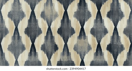 Motif ethnic handmade beautiful Ikat art.Ikat ethnic tribal, boho colors seamless wallpaper. Ethnic Ikat abstract background art.Illustration for greeting cards, printing and other design project.