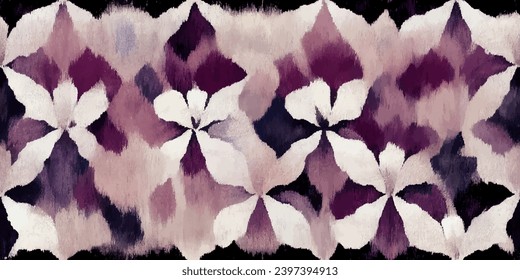 Motif ethnic handmade beautiful Ikat seamles.Ikat ethnic tribal, boho colors seamless wallpaper. Ethnic Ikat abstract background art.Illustration for greeting cards, printing and other design project.