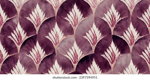 Motif ethnic handmade beautiful Ikat seamles.Ikat ethnic tribal, boho colors seamless wallpaper. Ethnic Ikat abstract background art.Illustration for greeting cards, printing and other design project.