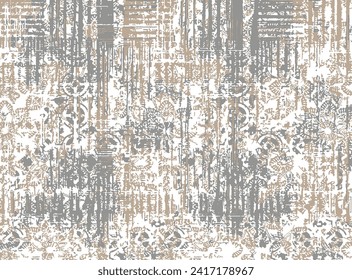 Motif ethnische handgefertigte schöne Ikat Art.Ikat ethnischen Stammes, neutrale Farben nahtlose Tapete. Ethnische Ikat abstrakte Hintergrundkunst.Illustration für Grußkarten, Druck und andere Design-Projekt.