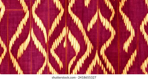 Motif ethnic handmade beautiful Ikat art.Ikat ethnic tribal, boho colors seamless wallpaper. Ethnic Ikat abstract background art.Illustration for greeting cards, printing and other design project.