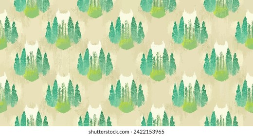 Motif ethnic handmade beautiful Ikat art. Ethnic Ikat abstract background art. Ikat ethnic tribal, boho colors seamless wallpaper. Illustration for greeting cards, printing and other design project.