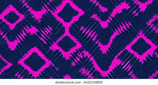 Motif ethnic handmade beautiful Ikat art. Ethnic Ikat abstract background art. Ikat ethnic tribal, boho colors seamless wallpaper. Illustration for greeting cards, printing and other design project.