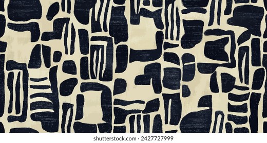 Motif ethnic handmade beautiful Ikat art.Ikat ethnic tribal, boho colors seamless wallpaper. Ethnic Ikat abstract background art.Illustration for greeting cards, printing and other design project.