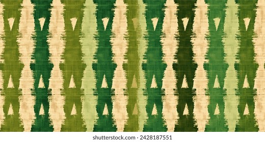 Motif ethnic handmade beautiful Ikat art. Ikat ethnic tribal, boho colors seamless wallpaper. Ethnic Ikat abstract background art. Illustration for greeting cards, printing and other design project.