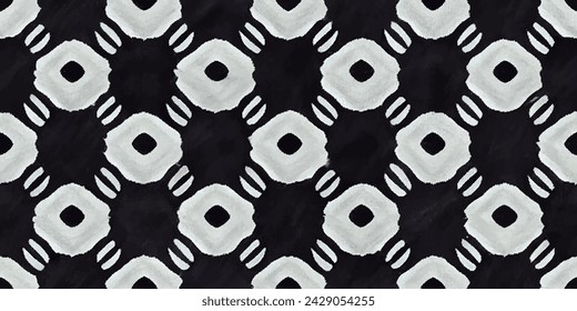 Motif ethnic handmade beautiful Ikat art. Ikat ethnic tribal, boho colors  seamless wallpaper. Ethnic Ikat abstract background art.Illustration for greeting cards, printing and other design project.