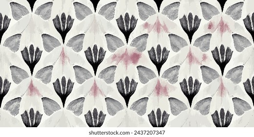 Motif ethnic handmade beautiful Ikat art.Ikat ethnic tribal, boho colors  seamless wallpaper. Ethnic Ikat abstract background art.Illustration for greeting cards, printing and other design project.