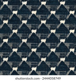 Motif ethnic handmade beautiful Ikat art.Ikat ethnic tribal, boho colors  seamless wallpaper. Ethnic Ikat abstract background art.Illustration for greeting cards, printing and other design project.