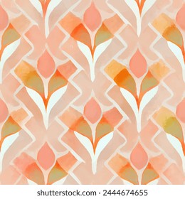 Motif ethnic handmade beautiful Ikat art.Ikat ethnic tribal, boho colors  seamless wallpaper. Ethnic Ikat abstract background art.Illustration for greeting cards, printing and other design project.