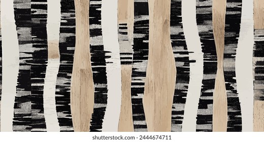 Motif ethnic handmade beautiful Ikat art.Ikat ethnic tribal, boho colors  seamless wallpaper. Ethnic Ikat abstract background art.Illustration for greeting cards, printing and other design project.