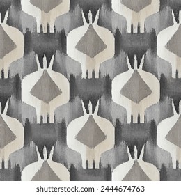Motif ethnic handmade beautiful Ikat art.Ikat ethnic tribal, boho colors  seamless wallpaper. Ethnic Ikat abstract background art.Illustration for greeting cards, printing and other design project.