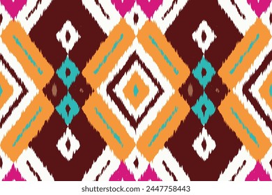 Motif ethnic handmade beautiful Ikat art. Ethnic abstract floral pink background art. folk embroidery, Peruvian, Indian, Asia, Moroccan, Turkey, and Uzbek style. Aztec geometric art ornament print.