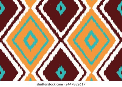 Motif ethnic handmade beautiful Ikat art. Ethnic abstract floral pink background art. folk embroidery, Peruvian, Indian, Asia, Moroccan, Turkey, and Uzbek style. Aztec geometric art ornament print.