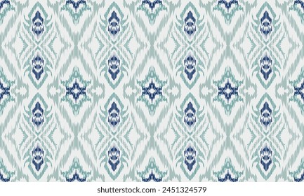 Motif ethnic handmade beautiful Ikat art. Ethnic abstract floral background art.ethnic background, simple style - great for textiles, banners, wallpapers, wrapping - vector design