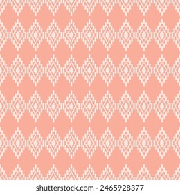Motif ethnic handmade beautiful Ikat art. Ethnic abstract floral pink background art. folk embroidery, Peruvian, Indian, Asia, Moroccan