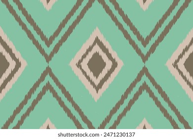Motif ethnic handmade beautiful Ikat seamles.Ikat ethnic tribal, boho colors seamless wallpaper. Ethnic Ikat abstract background art.Illustration for greeting cards, printing and other design project.
