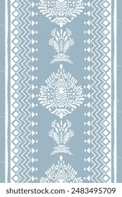 Motif ethnic handmade beautiful Ikat art. Ethnic abstract floral seamless pattern on background art. folk embroidery, Peruvian, Indian, Asia, Moroccan, Turkey, and Uzbek style. Aztec geometric art.
