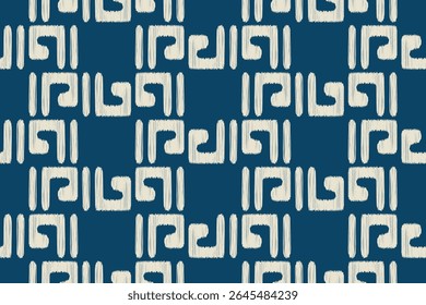 Motif ethnic handmade beautiful Ikat art.Ikat ethnic tribal, boho colors seamless wallpaper. Ethnic Ikat abstract background art.Design for texture, fabric, clothing, wrapping, carpet.