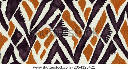 Motif ethnic handmade beautiful Ikat art.Ikat ethnic tribal, boho colors  seamless wallpaper. Ethnic Ikat abstract background art.Illustration for greeting cards, printing and other design project. ストックフォト © 