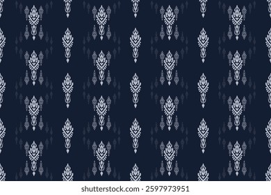 Motif ethnic handmade, Ikat seamless pattern, geometric design, Ikat ethnic tribal, boho colors seamless wallpaper. Ethnic Ikat abstract background art, greeting cards, printing products