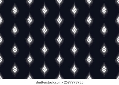 Motif ethnic handmade, Ikat seamless pattern, geometric design, Ikat ethnic tribal, boho colors seamless wallpaper. Ethnic Ikat abstract background art, greeting cards, printing products
