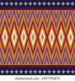 Motif ethnic pattern inspired by the oriental style. Illustration and vector graphic seamless pattern. oriental tribal 