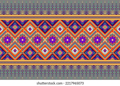 Motif ethnic vector handmade border beautiful geometric art. Ethnic leaf floral background art. folk embroidery, Mexican, Peruvian, Indian, Asia, Moroccan, Turkey, and Uzbek style.Aztec ornament print