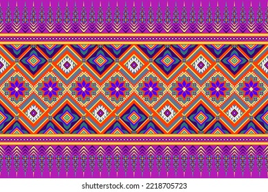 Motif ethnic vector handmade border beautiful geometric art. Ethnic leaf floral background art. folk embroidery, Mexican, Peruvian, Indian, Asia, Moroccan, Turkey, and Uzbek style.Aztec ornament print