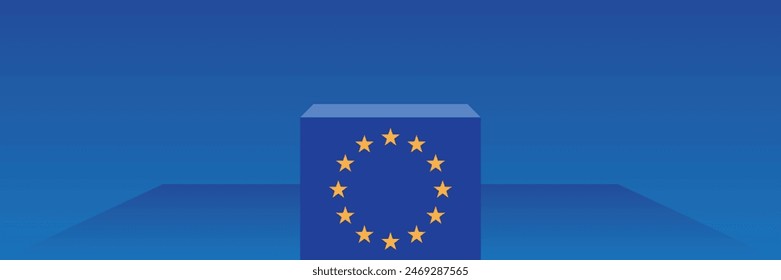 Motif for the European elections on 9 June 2024 with copy space.