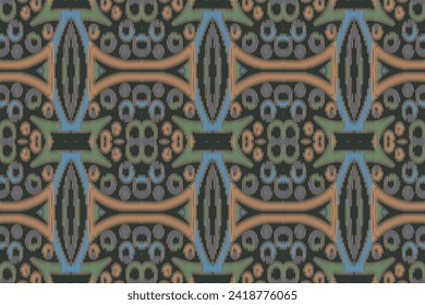 Motif Folklore Muster Seamless Australian aborigine Muster Motif Stickerei, Ikat Stickerei Vektordesign für Print Texture Gewebe saree sari Teppich. Kurta Vektor-Patola-Saree