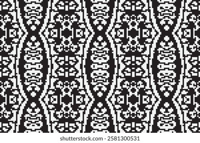 Motif folklore pattern Seamless Australian aboriginal pattern Motif embroidery, Pixel Ikat embroidery vector Design for Print scandinavian pattern saree ethnic nativity gypsy pattern