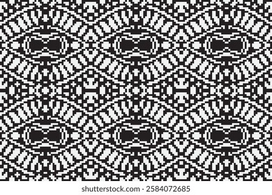 Motif folklore pattern Seamless Australian aboriginal pattern Motif embroidery, Pixel Ikat embroidery vector Design for Print egyptian pattern tibetan mandala bandanna